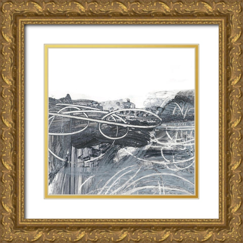 Scribble Out I Gold Ornate Wood Framed Art Print with Double Matting by Harper, Ethan