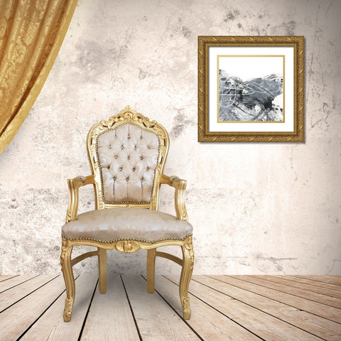 Scribble Out II Gold Ornate Wood Framed Art Print with Double Matting by Harper, Ethan