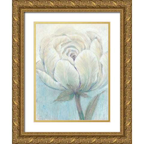 English Rose I Gold Ornate Wood Framed Art Print with Double Matting by OToole, Tim