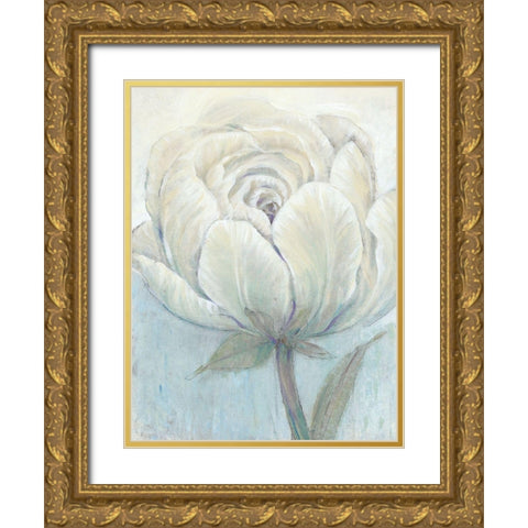 English Rose I Gold Ornate Wood Framed Art Print with Double Matting by OToole, Tim