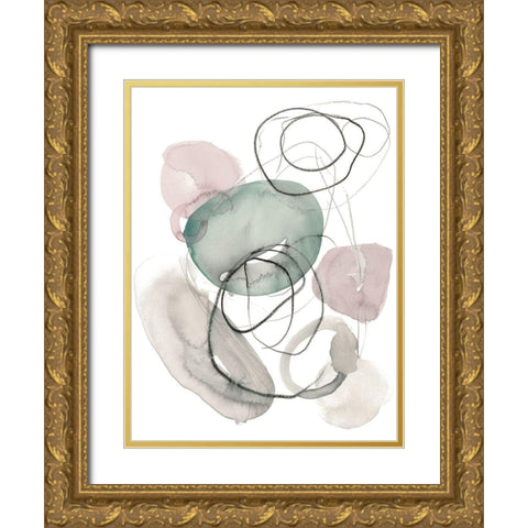 Sea Glass Stack I Gold Ornate Wood Framed Art Print with Double Matting by Parker, Jennifer Paxton