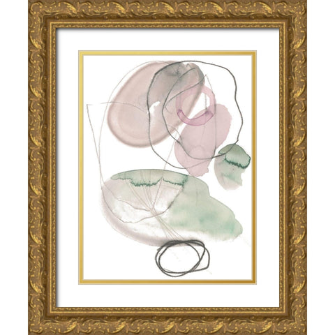 Sea Glass Stack III Gold Ornate Wood Framed Art Print with Double Matting by Parker, Jennifer Paxton