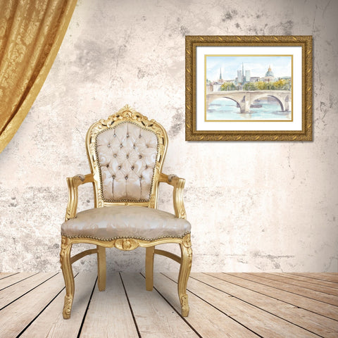 French Bridge Study I Gold Ornate Wood Framed Art Print with Double Matting by Harper, Ethan
