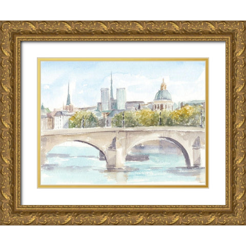 French Bridge Study I Gold Ornate Wood Framed Art Print with Double Matting by Harper, Ethan