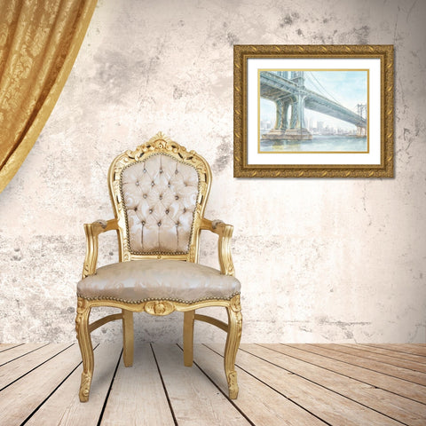 Iconic Watercolor Bridge IV Gold Ornate Wood Framed Art Print with Double Matting by Harper, Ethan