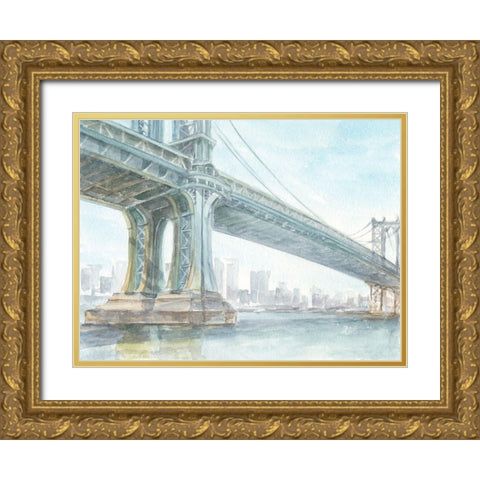Iconic Watercolor Bridge IV Gold Ornate Wood Framed Art Print with Double Matting by Harper, Ethan
