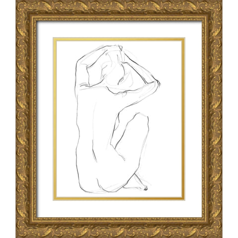 Muse I Gold Ornate Wood Framed Art Print with Double Matting by Parker, Jennifer Paxton