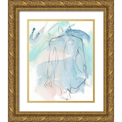 Muse IV Gold Ornate Wood Framed Art Print with Double Matting by Parker, Jennifer Paxton