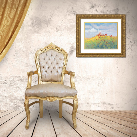 Summer Breeze Meadow II Gold Ornate Wood Framed Art Print with Double Matting by OToole, Tim