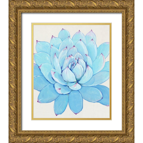 Pastel Succulent II Gold Ornate Wood Framed Art Print with Double Matting by OToole, Tim