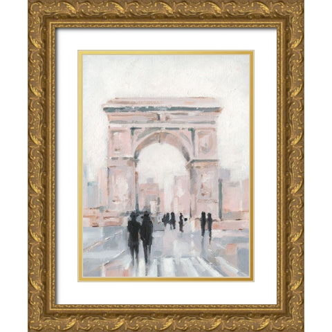 Early Morning Stroll II Gold Ornate Wood Framed Art Print with Double Matting by Harper, Ethan