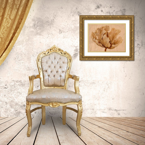Sepia Tulip on Birch I Gold Ornate Wood Framed Art Print with Double Matting by OToole, Tim