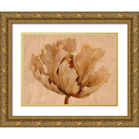 Sepia Tulip on Birch I Gold Ornate Wood Framed Art Print with Double Matting by OToole, Tim