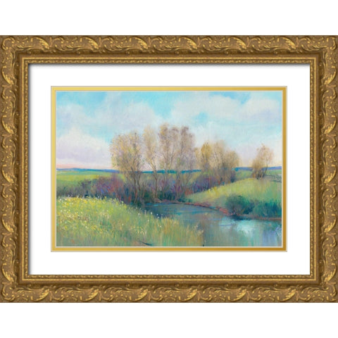 Hidden Stream II Gold Ornate Wood Framed Art Print with Double Matting by OToole, Tim