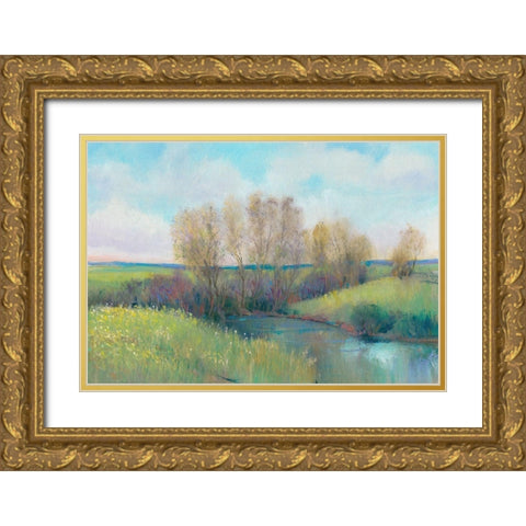 Hidden Stream II Gold Ornate Wood Framed Art Print with Double Matting by OToole, Tim