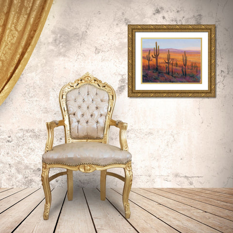 Desert Light I Gold Ornate Wood Framed Art Print with Double Matting by OToole, Tim