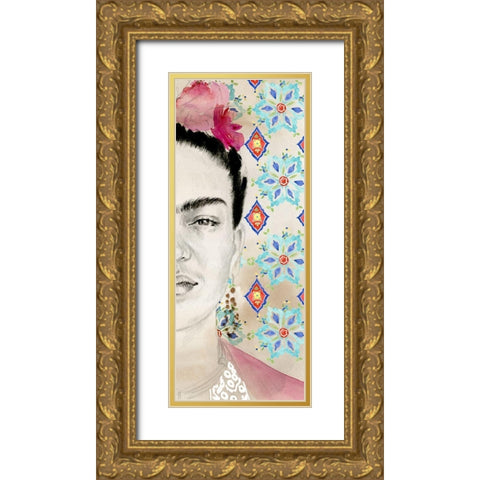 Frida Diptych I Gold Ornate Wood Framed Art Print with Double Matting by Parker, Jennifer Paxton