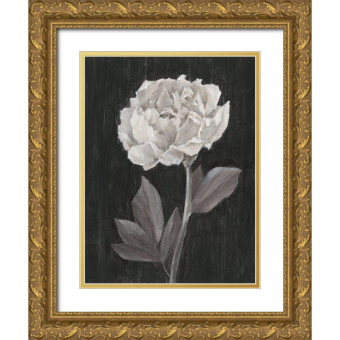 Black and White Flowers IV Gold Ornate Wood Framed Art Print with Double Matting by Harper, Ethan