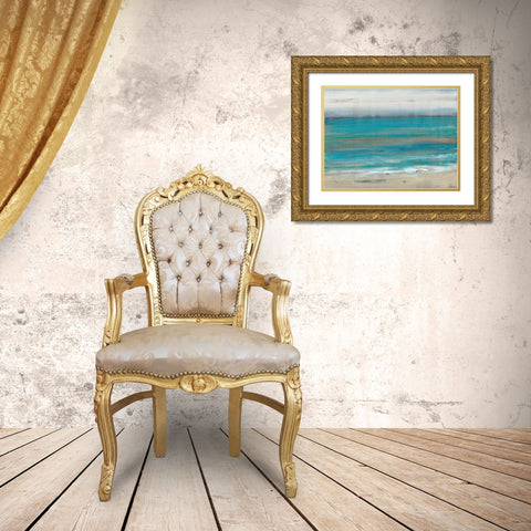 Seashore II Gold Ornate Wood Framed Art Print with Double Matting by OToole, Tim