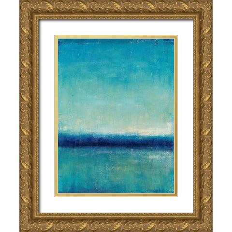 Blue Horizon I Gold Ornate Wood Framed Art Print with Double Matting by OToole, Tim