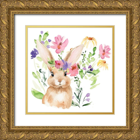 Watercolor Spring Garden II Gold Ornate Wood Framed Art Print with Double Matting by Parker, Jennifer Paxton