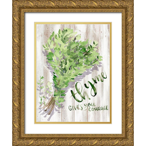 Green Witch IV Gold Ornate Wood Framed Art Print with Double Matting by Parker, Jennifer Paxton