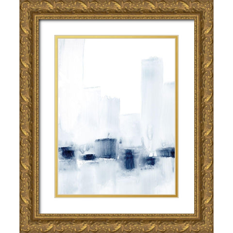 City Across the Water II Gold Ornate Wood Framed Art Print with Double Matting by Harper, Ethan