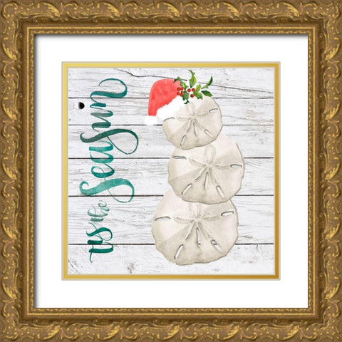 Tis the Seasun I Gold Ornate Wood Framed Art Print with Double Matting by Parker, Jennifer Paxton