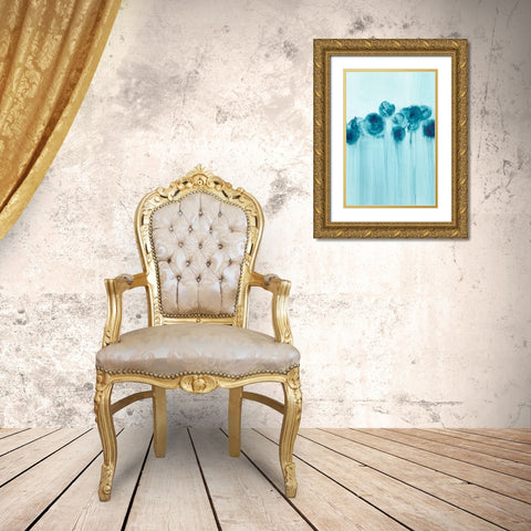 Abstract Wildflowers I Gold Ornate Wood Framed Art Print with Double Matting by Harper, Ethan