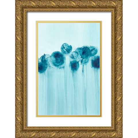 Abstract Wildflowers I Gold Ornate Wood Framed Art Print with Double Matting by Harper, Ethan
