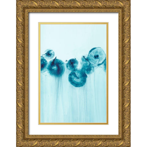 Abstract Wildflowers III Gold Ornate Wood Framed Art Print with Double Matting by Harper, Ethan