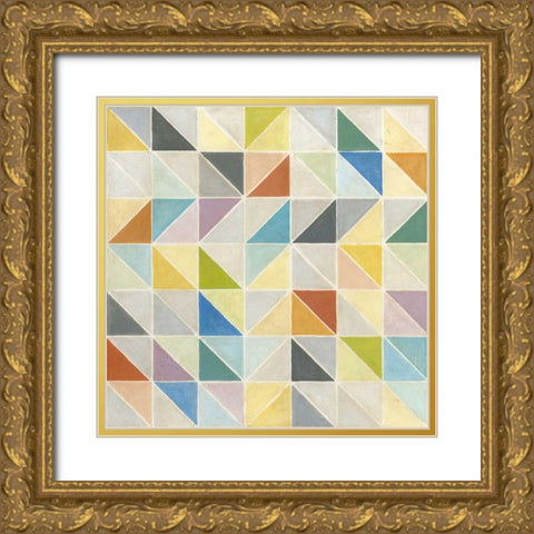 Non-Embellished Multifaceted II Gold Ornate Wood Framed Art Print with Double Matting by Meagher, Megan