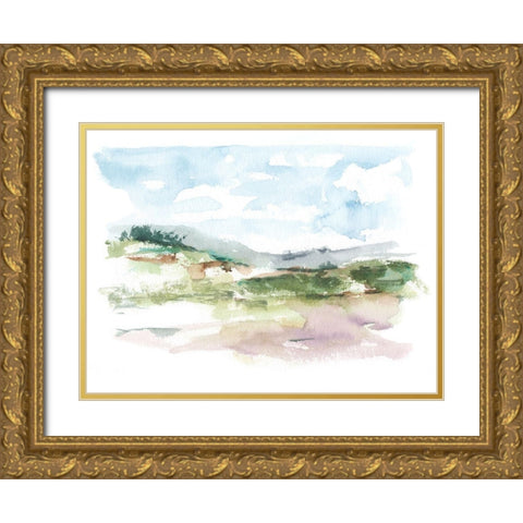 Spring Watercolor Sketch I Gold Ornate Wood Framed Art Print with Double Matting by Harper, Ethan