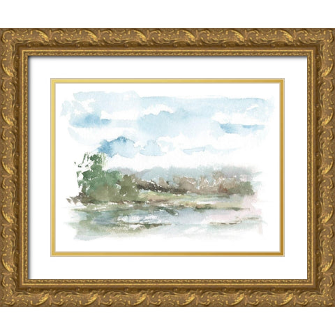 Spring Watercolor Sketch IV Gold Ornate Wood Framed Art Print with Double Matting by Harper, Ethan