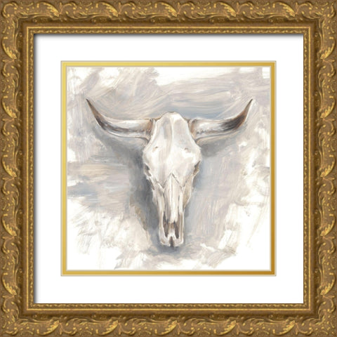 Cattle Mount II Gold Ornate Wood Framed Art Print with Double Matting by Harper, Ethan
