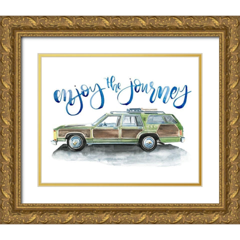 Summer Vacation IV Gold Ornate Wood Framed Art Print with Double Matting by Parker, Jennifer Paxton