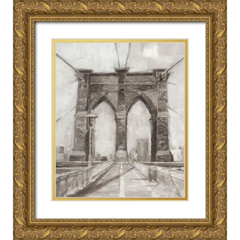 Bridge Crossing I Gold Ornate Wood Framed Art Print with Double Matting by Harper, Ethan