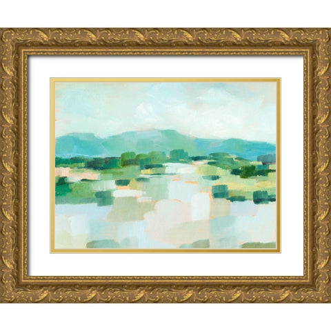 Emerald Island I Gold Ornate Wood Framed Art Print with Double Matting by Harper, Ethan