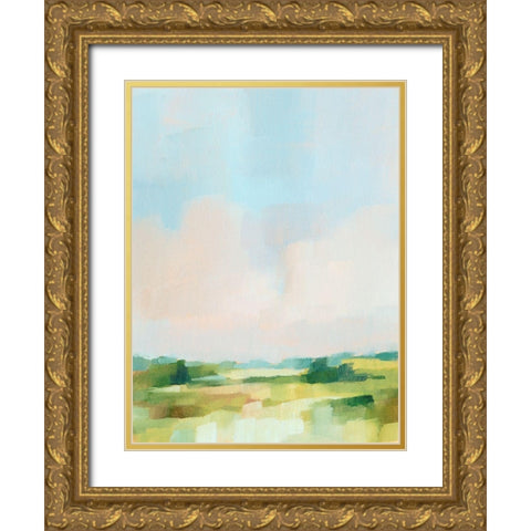 Spring Skies II Gold Ornate Wood Framed Art Print with Double Matting by Harper, Ethan