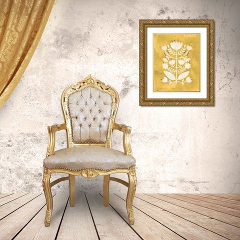Buttercup I Gold Ornate Wood Framed Art Print with Double Matting by Zarris, Chariklia