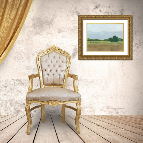 Viridian Shade I Gold Ornate Wood Framed Art Print with Double Matting by Harper, Ethan