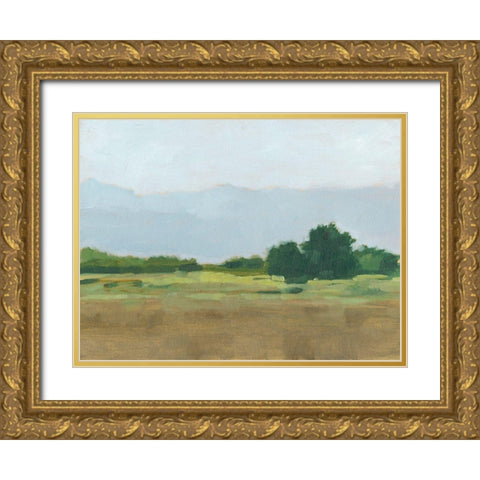 Viridian Shade I Gold Ornate Wood Framed Art Print with Double Matting by Harper, Ethan