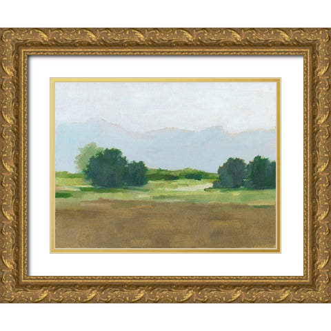 Viridian Shade II Gold Ornate Wood Framed Art Print with Double Matting by Harper, Ethan