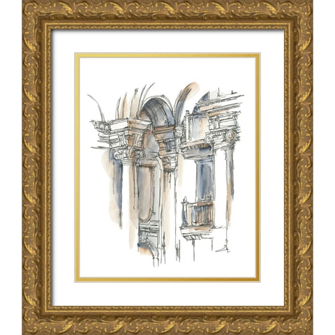 Plein Air Interior Study III Gold Ornate Wood Framed Art Print with Double Matting by Harper, Ethan