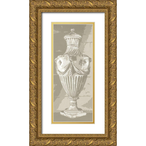Graphic Urn I Gold Ornate Wood Framed Art Print with Double Matting by Harper, Ethan