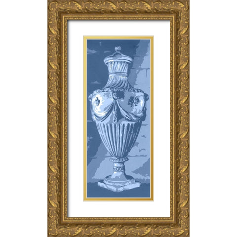 Graphic Urn III Gold Ornate Wood Framed Art Print with Double Matting by Harper, Ethan
