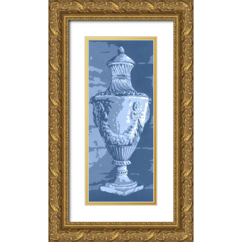 Graphic Urn IV Gold Ornate Wood Framed Art Print with Double Matting by Harper, Ethan
