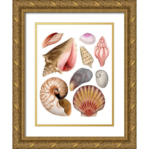 Sea Souvenirs II Gold Ornate Wood Framed Art Print with Double Matting by Popp, Grace