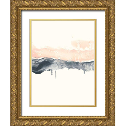 Blush Divide II Gold Ornate Wood Framed Art Print with Double Matting by Harper, Ethan