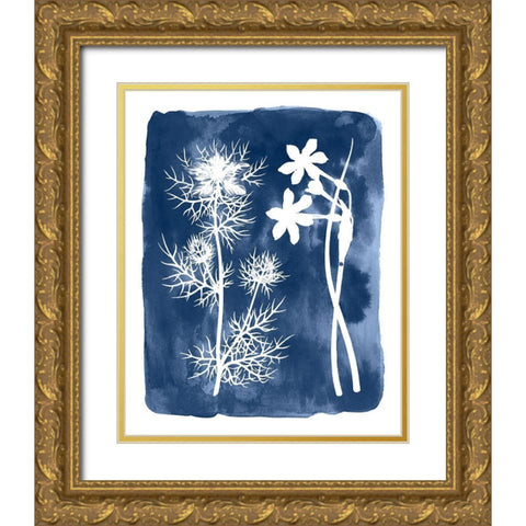 Botanical Inverse III Gold Ornate Wood Framed Art Print with Double Matting by Vision Studio